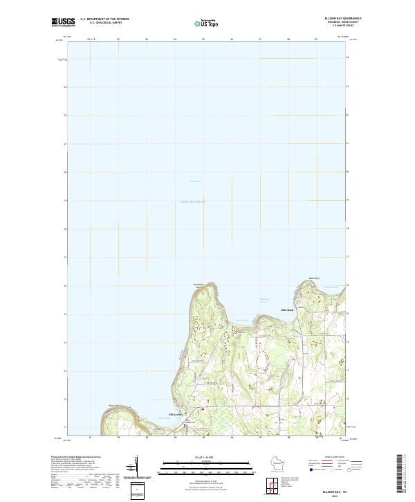 Ellison Bay, WI — USGS 7.5-minute topo (2022)