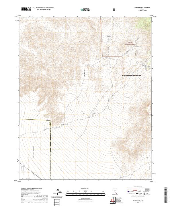 Pahrump NE, NV — USGS 7.5-minute topo (2021)