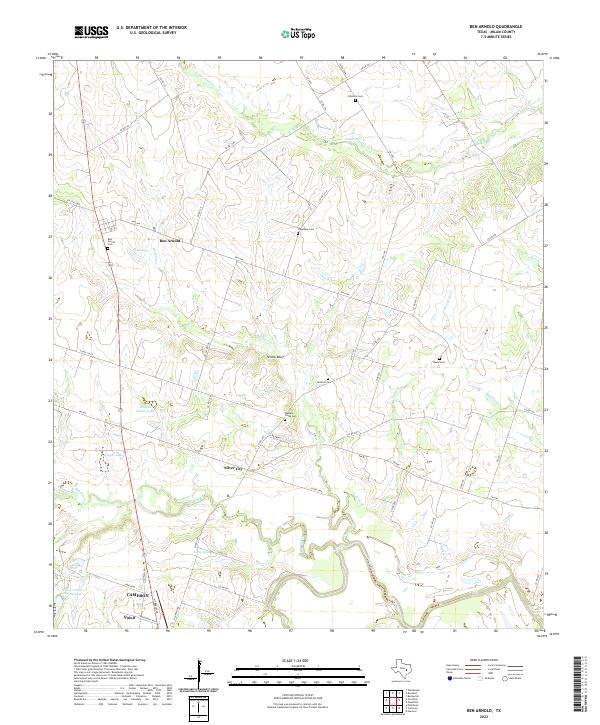 Ben Arnold, TX — USGS 7.5-minute topo (2022)