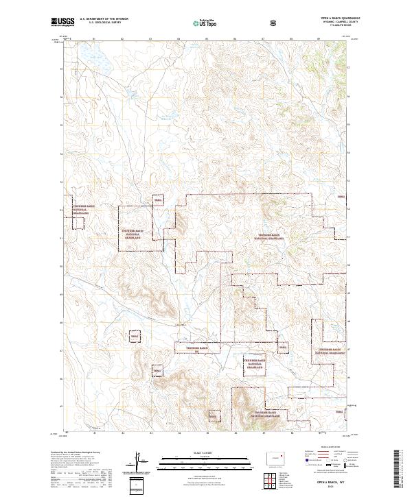 Open A Ranch, WY — USGS 7.5-minute topo (2021)