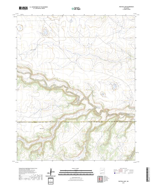 Frutosa Lake, NM — USGS 7.5-minute topo (2023)