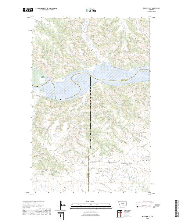 Hanson Flat, MT — USGS 7.5-minute topo (2024)