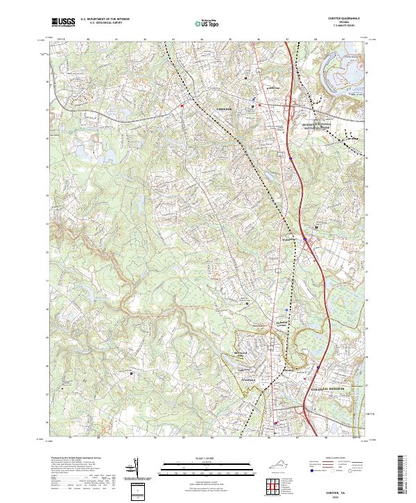 Chester, VA — USGS 7.5-minute topo (2022)