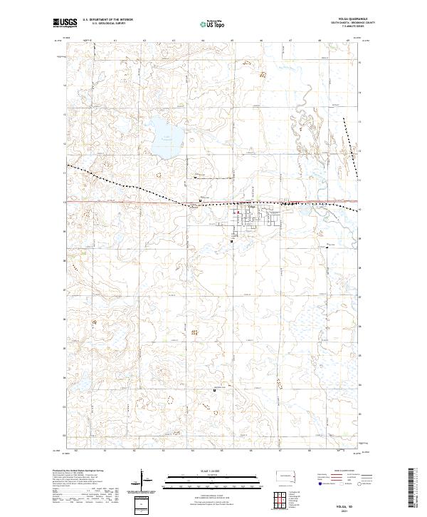 Volga, SD — USGS 7.5-minute topo (2021)