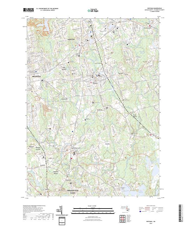 Whitman, MA — USGS 7.5-minute topo (2024)