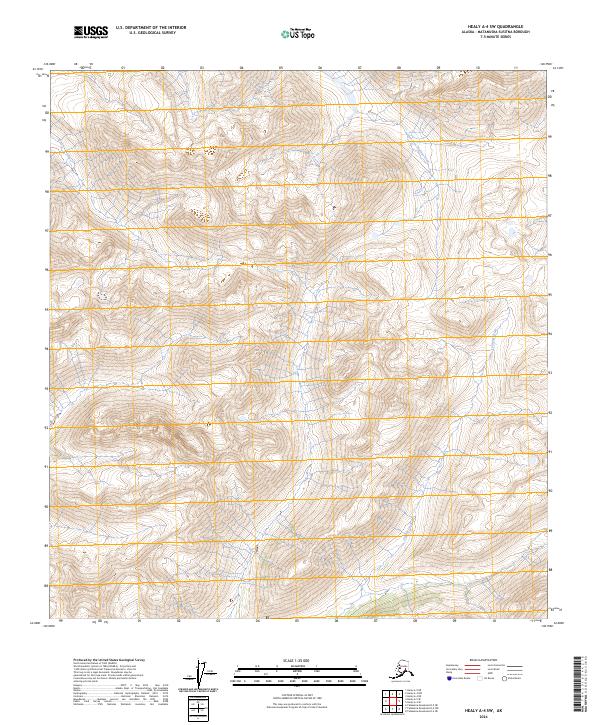 Healy A-4 SW, AK — USGS 7.5-minute topo (2024)