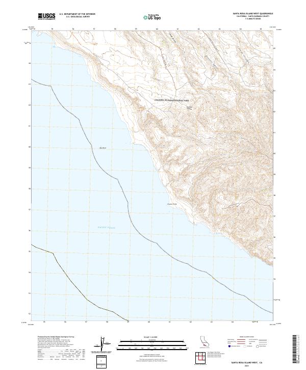 Santa Rosa Island West, CA — USGS 7.5-minute topo (2021)