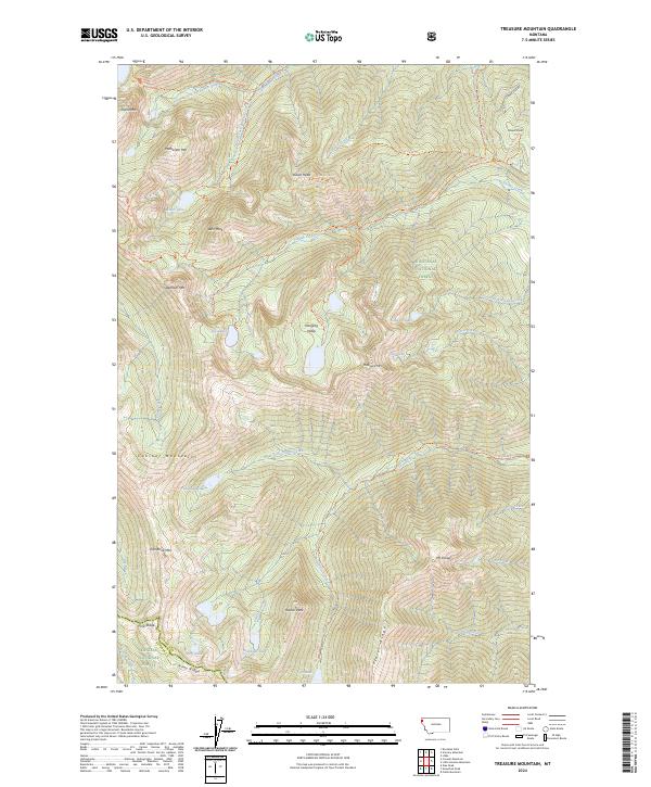 Treasure Mountain, MT — USGS 7.5-minute topo (2024)