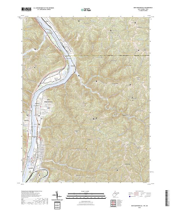 New Martinsville, WV-OH — USGS 7.5-minute topo (2023)