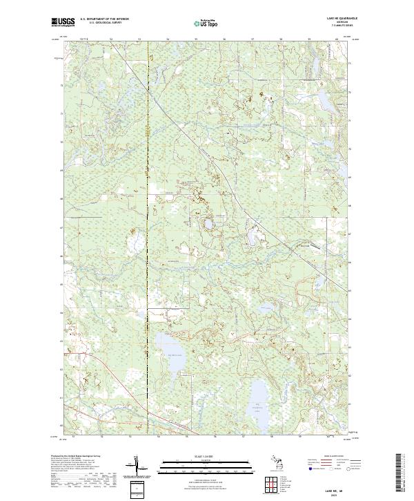 Lake NE, MI — USGS 7.5-minute topo (2023)