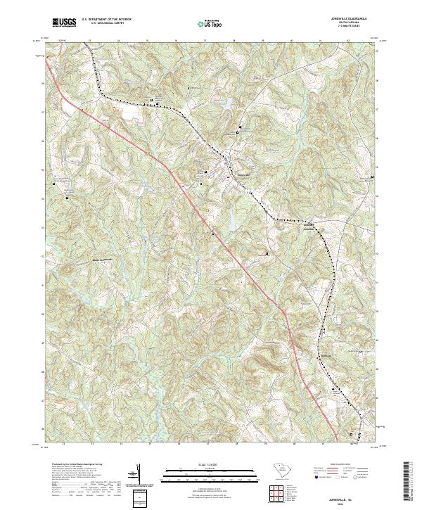 Jonesville, SC — USGS 7.5-minute topo (2024)