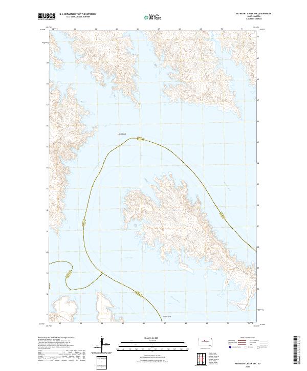 No Heart Creek SW, SD — USGS 7.5-minute topo (2021)