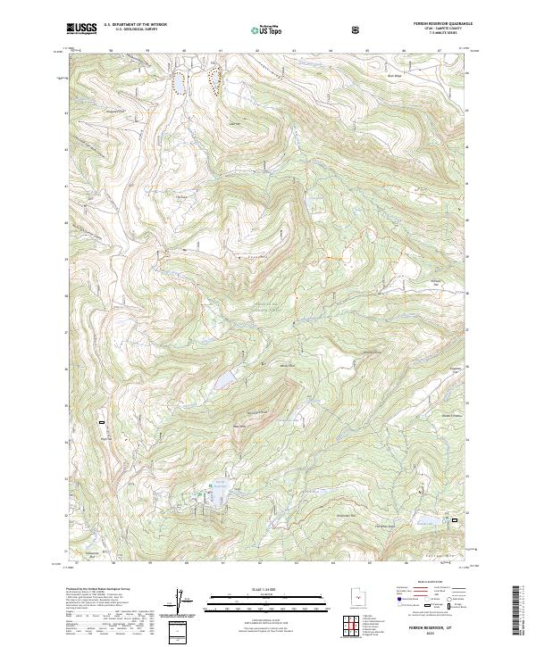 Ferron Reservoir, UT — USGS 7.5-minute topo (2023)