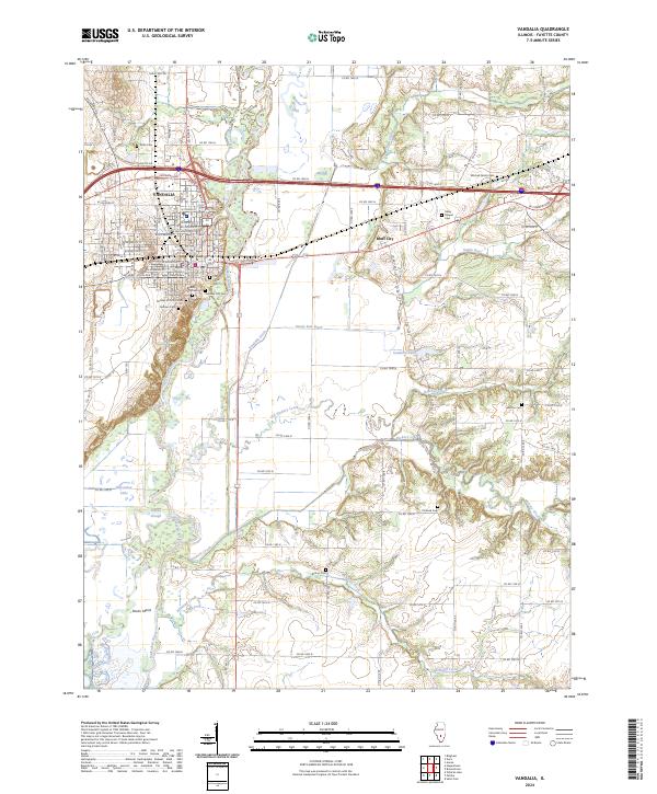 Vandalia, IL — USGS 7.5-minute topo (2024)