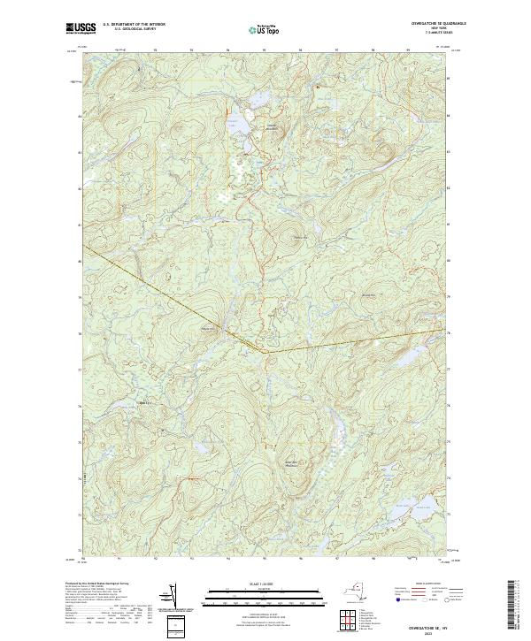 Oswegatchie SE, NY — USGS 7.5-minute topo (2023)