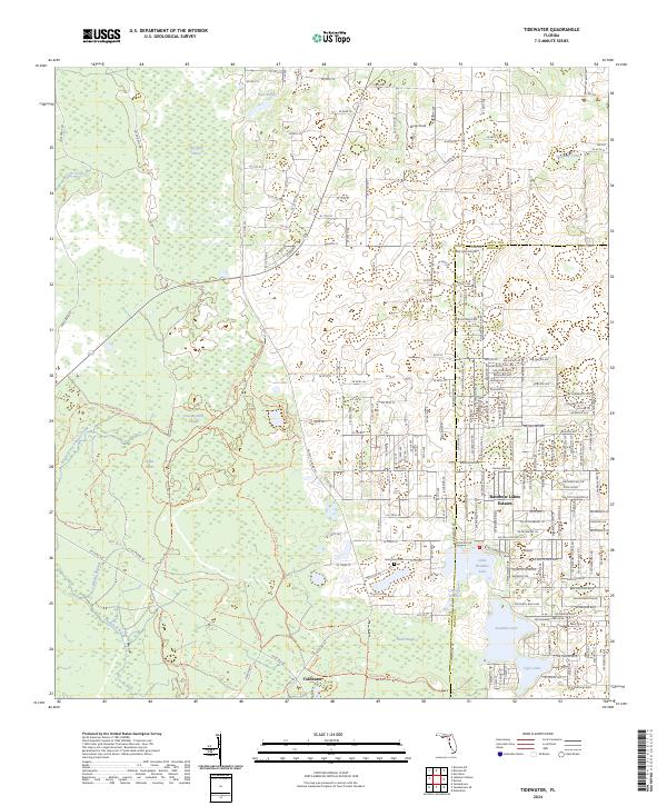Tidewater, FL — USGS 7.5-minute topo (2024)