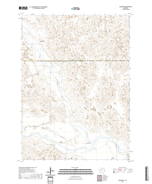 Koshopah, NE — USGS 7.5-minute topo (2021)