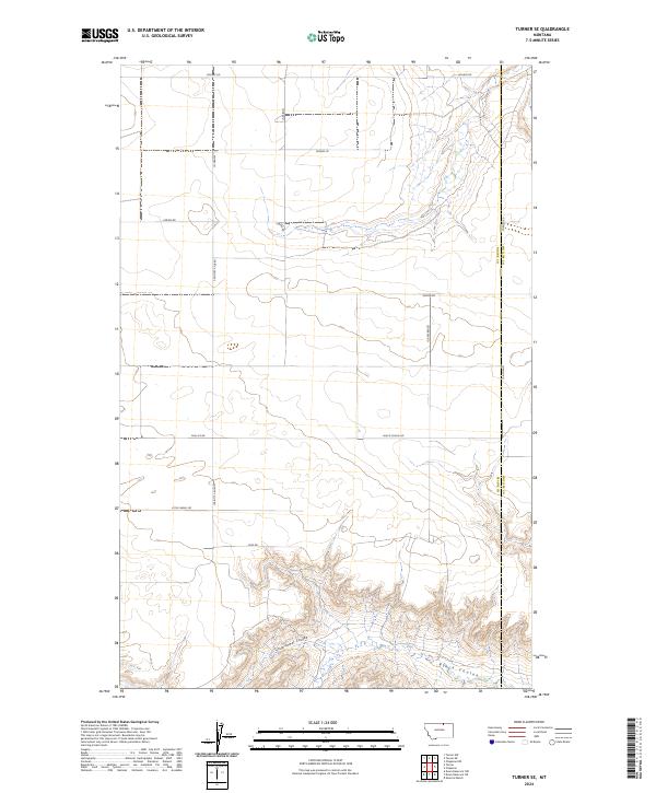 Turner SE, MT — USGS 7.5-minute topo (2024)