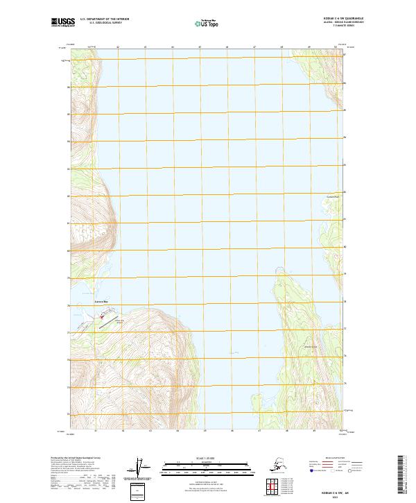 Kodiak C-6 SW, AK — USGS 7.5-minute topo (2021)