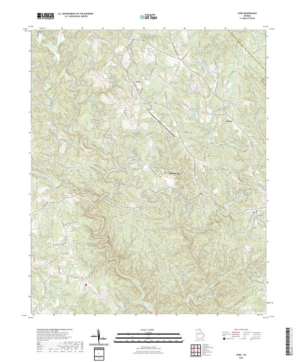 Juno, GA — USGS 7.5-minute topo (2024)