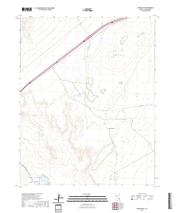 Overton NW, NV — USGS 7.5-minute topo (2021)