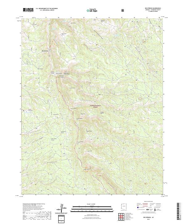 Big Springs, AZ — USGS 7.5-minute topo (2021)