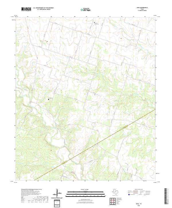Ohio, TX — USGS 7.5-minute topo (2022)
