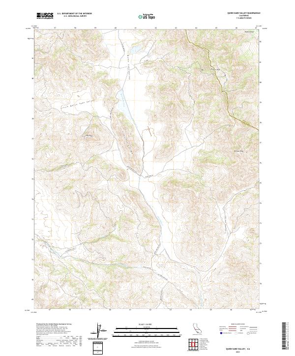 Quien Sabe Valley, CA — USGS 7.5-minute topo (2021)
