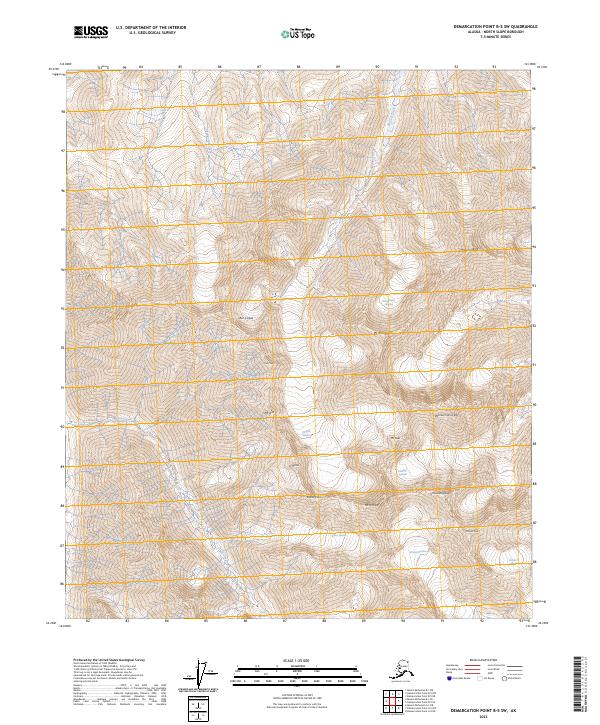 Demarcation Point B-5 SW, AK — USGS 7.5-minute topo (2023)
