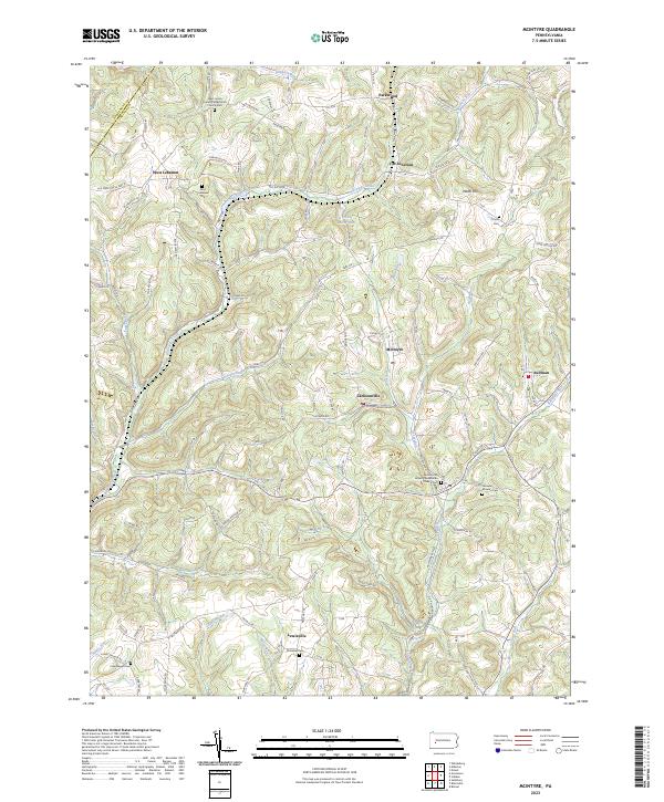 McIntyre, PA — USGS 7.5-minute topo (2023)