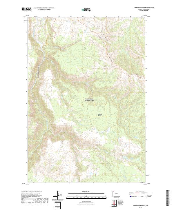 Amethyst Mountain, WY — USGS 7.5-minute topo (2021)