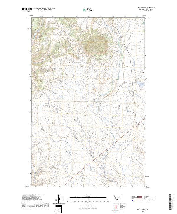 D Y Junction, MT — USGS 7.5-minute topo (2024)