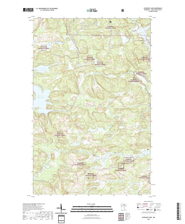Elephant Lake, MN — USGS 7.5-minute topo (2022)