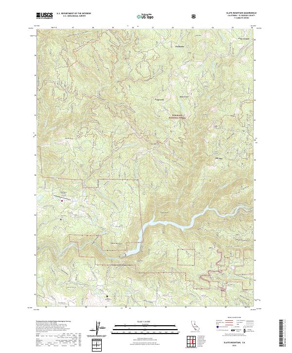 Slate Mountain, CA — USGS 7.5-minute topo (2021)