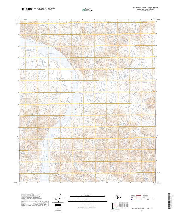 Demarcation Point B-1 NW, AK — USGS 7.5-minute topo (2023)