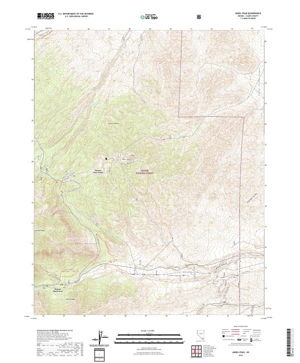 Angel Peak, NV — USGS 7.5-minute topo (2021)