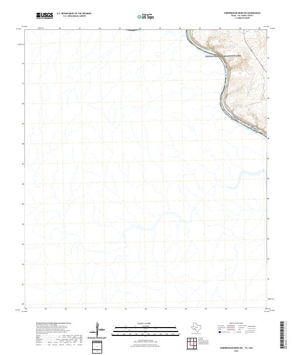 Zuberbueler Bend NW, TX,COA, US — USGS 7.5-minute topo (2022)