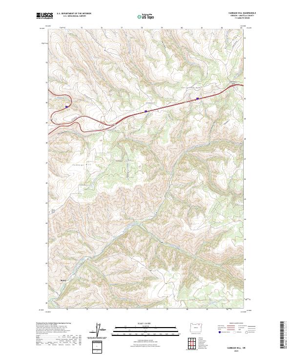 Cabbage Hill, OR — USGS 7.5-minute topo (2023)