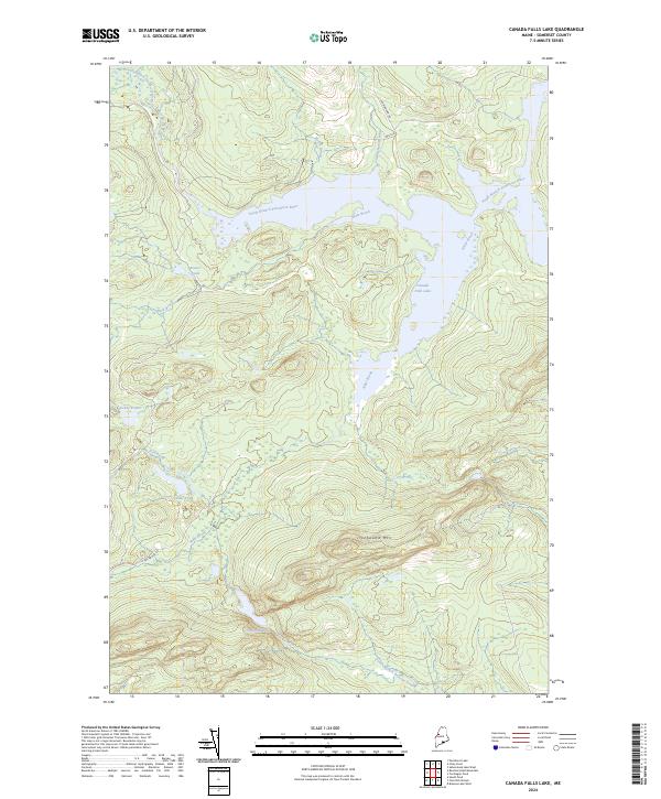 Canada Falls Lake, ME — USGS 7.5-minute topo (2024)