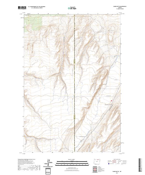 Ward Butte, OR — USGS 7.5-minute topo (2023)