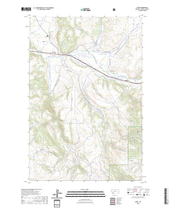 Avon, MT — USGS 7.5-minute topo (2024)