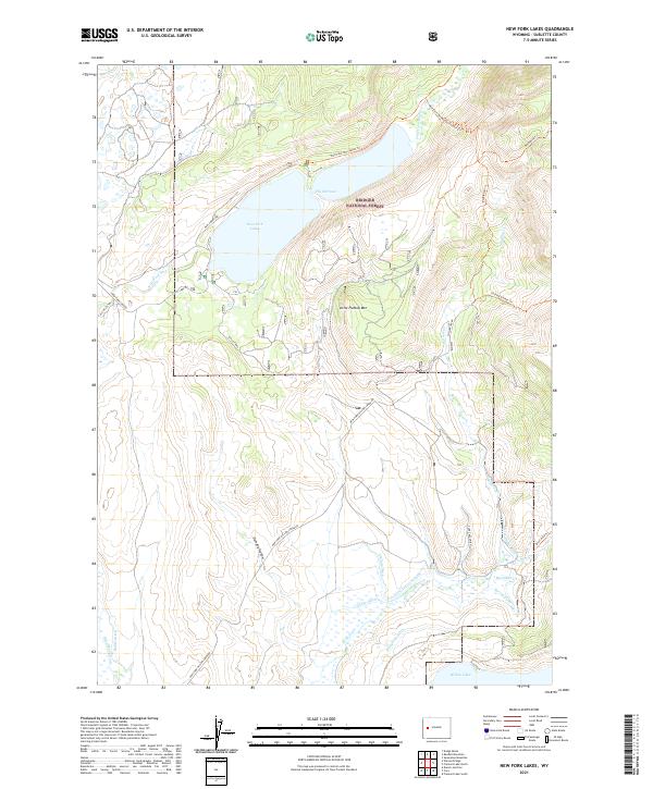 New Fork Lakes, WY — USGS 7.5-minute topo (2021)