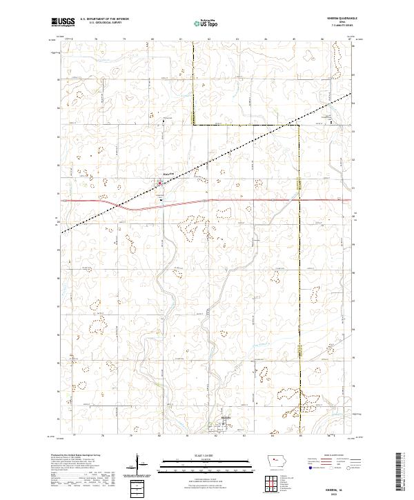 Knierim, IA — USGS 7.5-minute topo (2022)