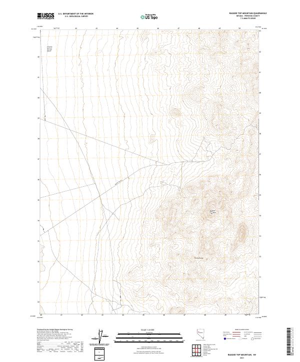 Ragged Top Mountain, NV — USGS 7.5-minute topo (2021)