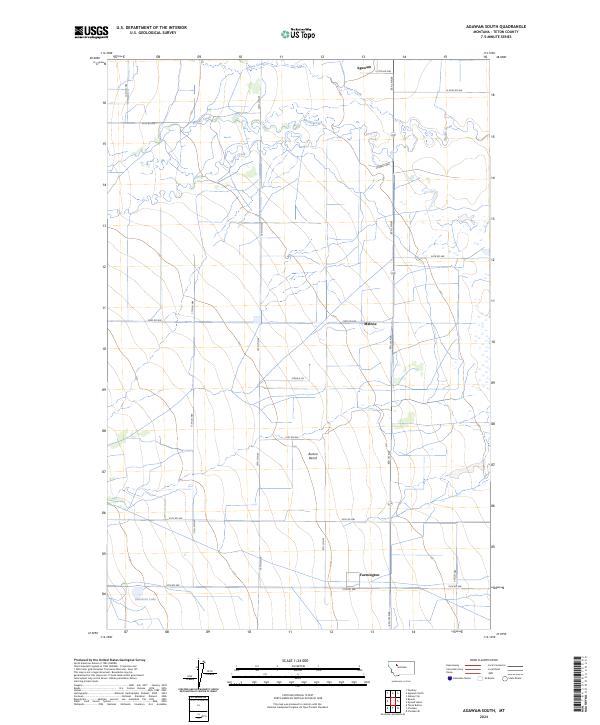 Agawam South, MT — USGS 7.5-minute topo (2024)