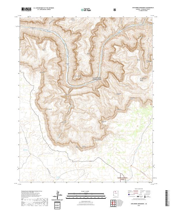 Explorers Monument, AZ — USGS 7.5-minute topo (2021)