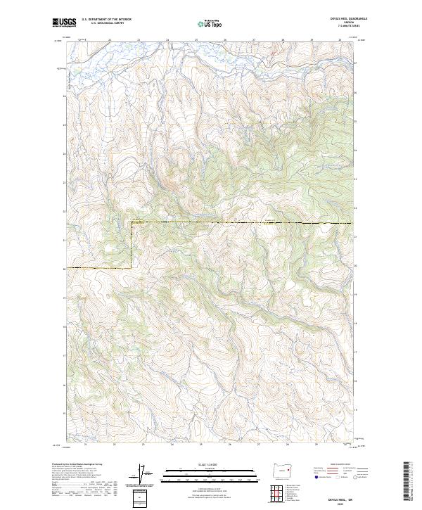 Devils Heel, OR — USGS 7.5-minute topo (2023)