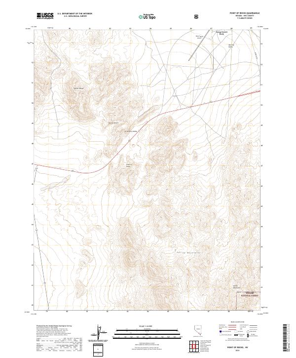 Point of Rocks, NV — USGS 7.5-minute topo (2021)