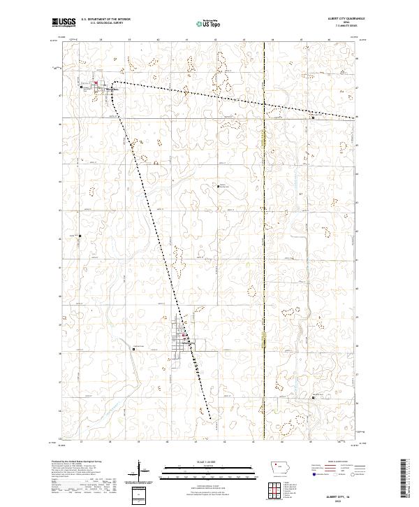 Albert City, IA — USGS 7.5-minute topo (2022)