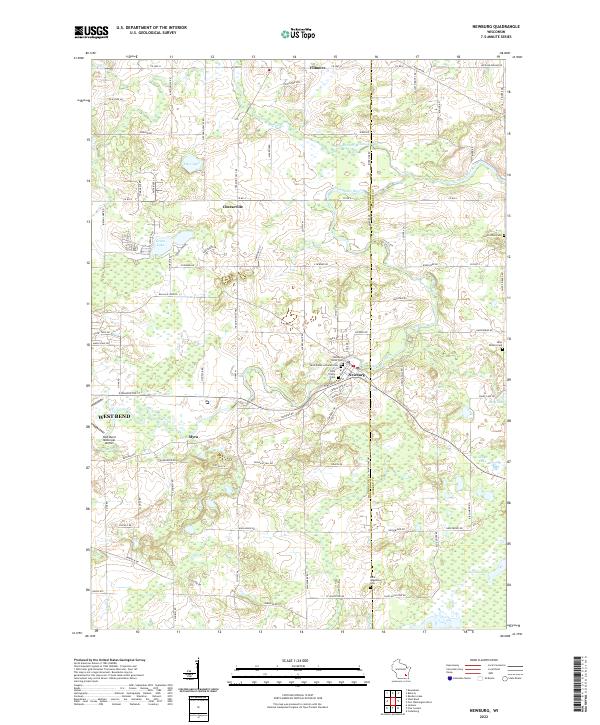 Newburg, WI — USGS 7.5-minute topo (2022)